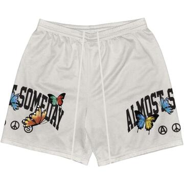 ALMOST SOMEDAY PEACOCK SHORTS -WHITE (ALSOC2-7)