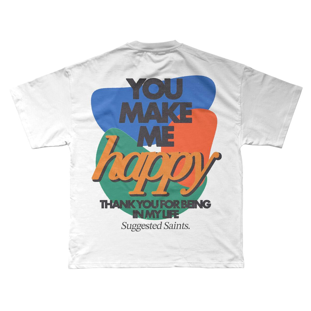 SS MAKE ME HAPPY TEE WHITE