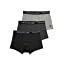 POLO PALPH LAUREN Men's Classic Fit Cotton Boxer Briefs, 3-Pack(BLK,GRY,HTHR)