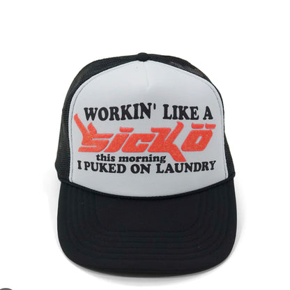 Crystal Sicko Trucker - BLACK/WHITE