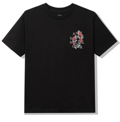 Koi Garden Black Tee (Premium 6.5oz) (3M REFLECTIVE)