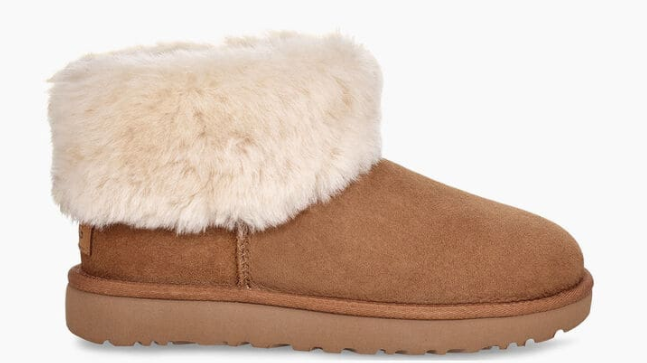 UGG-CLASSIC MINI FLUFF-CHESTNUT