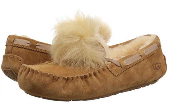 UGG-DAKOTA POM POM SLIPPER- CHESTNUT