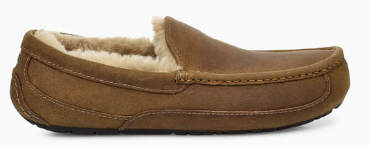 UGG-MEN's ASCOT LEATHER SLIPPER-TAN