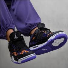 Jordan 4 Retro Black Rush Violet (GS) BQ9043-005