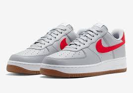 Nike Air Force 1 '07 Wolf Grey University Red CI0057-003