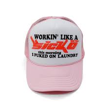 CRYSTAL SICKO TRUCKER-WHITE/PINK