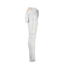 PURPLE JEANS P001-CSRF222 CREAM SPRAYED REFLECTIVE PAINT