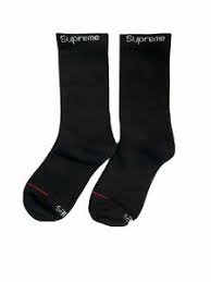 Supreme x Hanes Crew Socks (4 Pack) 'BLACK'